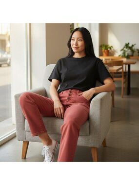 Universal Thread MidRise Skinny Jeans Rust Button Fly Stretch Pants Womens 8/29R